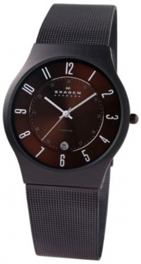 Skagen Men's SK233XLTMD Titanium Brown Espresso Dial Watch