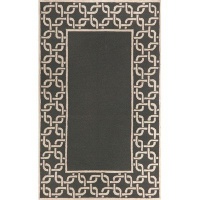 Liora Manne Spello Chain Border Midnight Outdoor Rug 5' x 7'6