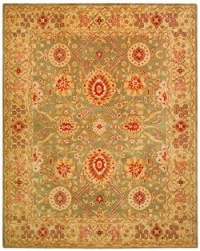 Safavieh AN516A Anatolia Collection 2-Feet by 3-Feet Handmade Hand-Spun Wool Area Rug, Sage and Ivory