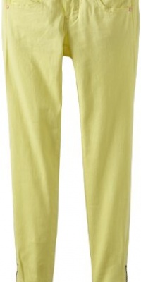 Pinc Premium Girls 7-16 Zip Crop Skinny, Lemonade, 14