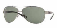 RAY BAN RB 3386 RB3386 004/71 GUNMETAL FRAME GREEN LENS AVIATOR SUNGLASSES SHADES, 67mm-13mm