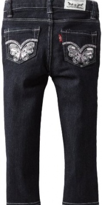 Levi's Girls 2-6X Sabrina Butterfly Denim Legging, Night Out, 4T