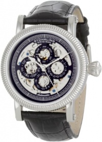 Stuhrling Original Men's 150A.33151 Symphony Maestro II Automatic Skeleton Date Black Leather Strap Watch