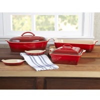 Le Creuset Heritage Stoneware Set, 7 piece: cherry