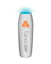 Tända Zap is a pocket-sized beauty tool that clears individual acne blemishes fast. Tända Zap is clinically proven to clear or fade blemishes within 24 hours. - Starts clearing blemishes immediately- Eliminates acne-causing bacteria- Helps prevent future blemishesTända Zap is the triple threat for pimples: it uses powerful blue light to destroy acne-causing bacteria. Gentle vibration and warming help open pores so bacteria have nowhere to hide.Tända Zap contains 1000 uses, 10x more than any other zit zapper! Only 5 cents a treatment!1. Press orange power button2. Lightly place over blemish until vibration stops (2 min), repeat 2 to 3 times daily.Safe for all skin types and tones. No irritation. No dryness