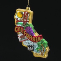 Kurt Adler T0738 California Glass Ornament, 6-1/2-Inch