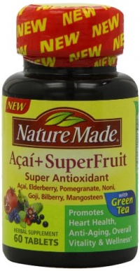 Nature Made, Acai+Superfruit with Green Tea, Tablets, 60-Count