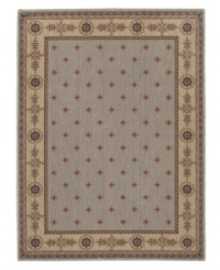 Elegant and refined, this distinctive collection is speckled with blossoms and bordered with vines in an understate palette of warm, neutral tones. Bearing the rich patina of premium-quality Opulon¿ yarns, each rug boasts a densely woven and strikingly luxurious pile that's a pleasure to touch and admire. One-year warranty.