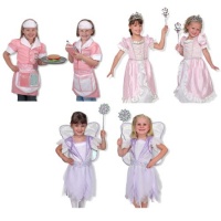 Melissa And Doug Princess Fairy and Waitress Role Play Costume Set of 3