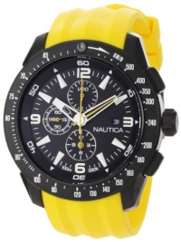 Nautica Men's N18599G NST 101 Yellow Resin and Black Dial Watch