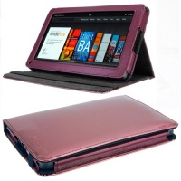 CaseCrown Vinyl Flip Case (Burgundy) for Amazon Kindle Fire Tablet