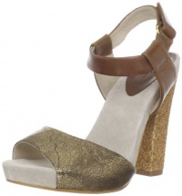 Juicy Couture Women's Flash Ankle-Strap Sandal,Bronze Metallic Brush Off Earth Brown,8 M US