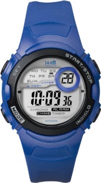 Timex Women's T5K596 1440 Sports Digital Mid-Size Blue Resin Watch