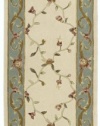 Nourison Citi Limits Ivory Floral Trellis 3.6-Feet by 5.6-Feet Polyacrylic Area Rug