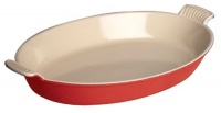 Le Creuset Enameled Cast-Iron 14-1/4-Inch Oval Au Gratin, Cherry