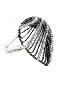 Effy Jewlery Sterling Silver Diamond Ring, .68 TCW Ring size 7