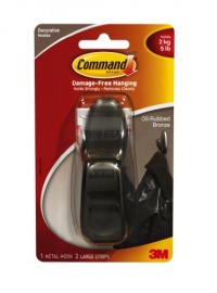 Command Forever Classic Large Metal Hook, Oil Rubbed Bronze