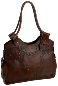 FRYE Vintage Stud Shoulder Bag,Maple,one size