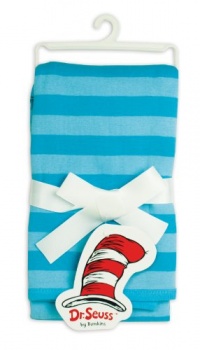 Bumkins Dr. Seuss Receiving Blanket, Blue Stripe