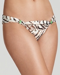 Perfect fierce femininity poolside with this printed bikini from ViX. Its decorative detailing and spot-splashed motif hint at your wild side.