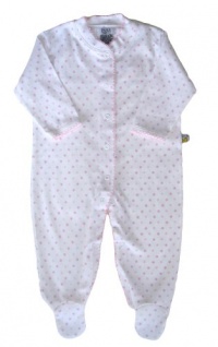 Noa Lily Footie, Pink Dot, Newborn