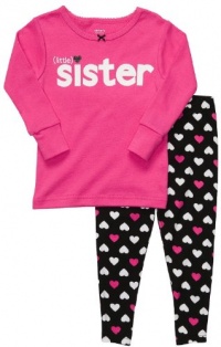 Carter's Little Sister 2 Piece Hot Pink Pajama Set (5T)