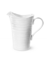 Pour in style! From celebrated chef and food writer, Sophie Conran, comes this artfully designed pitcher. Created with the foodie in mind, this versatile pitcher moves from freezer to table with the utmost ease.