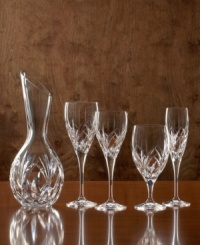 From the contemporary Marquis line by Waterford, Caprice Stemware adds a welcome touch of elegance to every dining experience. The classic cut-crystal pattern and sleek stem and base will match beautifully with any fine place setting. Goblet shown second from left.