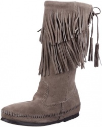 Minnetonka Women's Angled Fringe Inside Zip Boot