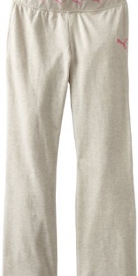 Puma - Kids Girls 7-16 Core Yoga Pant, Oatmeal Heather Gray, Small