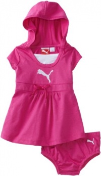 Puma - Kids Baby Girls Infant Dress and Diaper Set, Pink, 12 Months