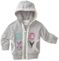 Roxy Kids Baby-girls Infant Ready To Rock Hoodie, Pewter, 12 Months