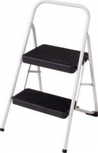 Cosco 11-135CLGG4 Folding Step Stool, 2-Step, Cool Gray