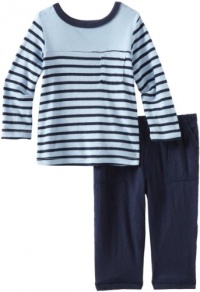 Splendid Littles Baby-boys Infant Florence Stripe Tee and Pant Set, Sky, 18-24 Months