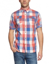 Scotch & Soda Men's Multi Color Plaid Short Sleeve Woven