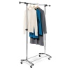 Honey-Can-Do Garment Rack with Adjustable Bar and Steel Casters, Chrome