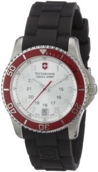 Victorinox Swiss Army Women's 241484 Maverick Silver Dial Black Rubber Strap Watch