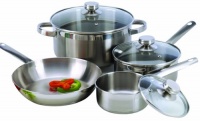 Excelsteel 7 Piece 18/10 Stainless Steel Cookware With Encapsulated Base