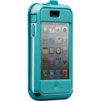 Case-Mate CM019474 Phantom Case with Screen protector for Apple iPhone 4/4S -1 Pack - Retail Packaging - Aqua/White