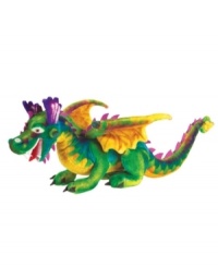 With his colorful look, this plush dragon is certainly magical! Measures 40 x 20  x 12.