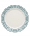 Find style and substance in the Tin Can Alley dinner plate. A blue glaze and concentric grooves – seven degrees – give the Lenox dinnerware an understated elegance in versatile bone china.