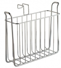 InterDesign Classico Over-the-Tank Magazine Rack, Chrome