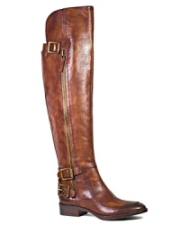 Moto goes to new heights in these happening over-the-knee boots by designer Sam Edelman. They're in style for the long haul.