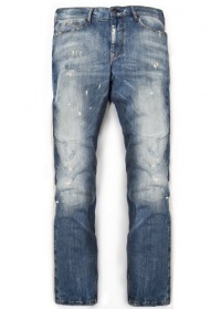 H.E. By Mango Men's Distressed Tim Slim-Fit Jeans