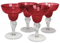 Artland Iris Margarita, 8-Ounce, Ruby, Set of 4