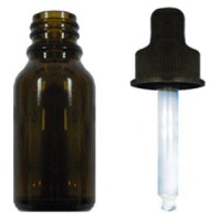 Amber Glass Bottle 1oz(30ml) with Dropper (1 Dozen)