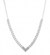 Charter Club Necklace, Clear Rhinestone V Necklace