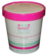 25ct Decorative Pint Frozen Dessert Containers