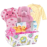 Baby Boutique® Pretty Baby Baby Girl's New Baby Gift Basket , Pink