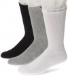 Calvin Klein Men's 3 Pack Athletic Crew Socks, Oxford/White/Black, 7-12